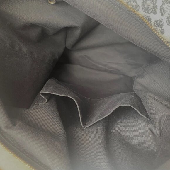 See By Chloe Leopard purse shoulder bag in beige/black canvas & black leather - Picture 11 of 16